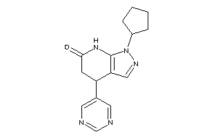 Image of 1-cyclopentyl-4-(5-pyrimidyl)-5,7-dihydro-4H-pyrazolo[3,4-b]pyridin-6-one