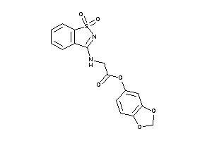 2-[(1,1-diketo-1,2-benzothiazol-3-yl)amino]acetic Acid 1,3-benzodioxol-5-yl Ester