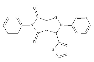 2,5-diphenyl-3-(2-thienyl)-3a,6a-dihydro-3H-pyrrolo[3,4-d]isoxazole-4,6-quinone