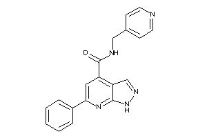 6-phenyl-N-(4-pyridylmethyl)-1H-pyrazolo[3,4-b]pyridine-4-carboxamide