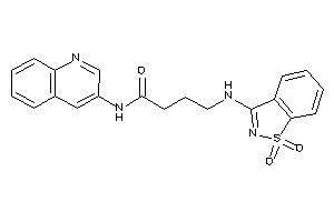 4-[(1,1-diketo-1,2-benzothiazol-3-yl)amino]-N-(3-quinolyl)butyramide