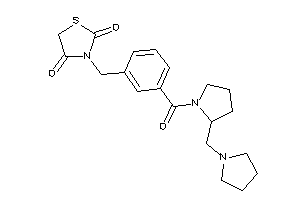 3-[3-[2-(pyrrolidinomethyl)pyrrolidine-1-carbonyl]benzyl]thiazolidine-2,4-quinone