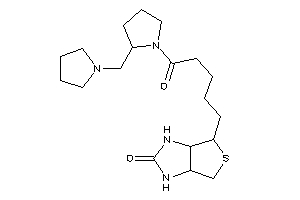 6-[5-keto-5-[2-(pyrrolidinomethyl)pyrrolidino]pentyl]-1,3,3a,4,6,6a-hexahydrothieno[3,4-d]imidazol-2-one