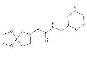 2-(6,9-dioxa-3-azaspiro[4.4]nonan-3-yl)-N-(morpholin-2-ylmethyl)acetamide