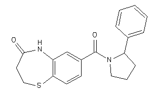 7-(2-phenylpyrrolidine-1-carbonyl)-3,5-dihydro-2H-1,5-benzothiazepin-4-one