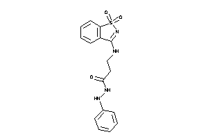 3-[(1,1-diketo-1,2-benzothiazol-3-yl)amino]-N'-phenyl-propionohydrazide
