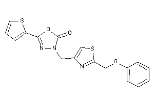 3-[[2-(phenoxymethyl)thiazol-4-yl]methyl]-5-(2-thienyl)-1,3,4-oxadiazol-2-one