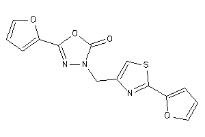 5-(2-furyl)-3-[[2-(2-furyl)thiazol-4-yl]methyl]-1,3,4-oxadiazol-2-one