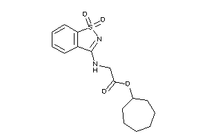 2-[(1,1-diketo-1,2-benzothiazol-3-yl)amino]acetic Acid Cycloheptyl Ester