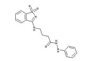 4-[(1,1-diketo-1,2-benzothiazol-3-yl)amino]-N'-phenyl-butyrohydrazide