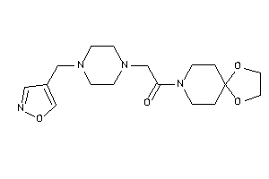 1-(1,4-dioxa-8-azaspiro[4.5]decan-8-yl)-2-[4-(isoxazol-4-ylmethyl)piperazino]ethanone