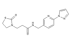 3-(2-ketothiazolidin-3-yl)-N-[(6-pyrazol-1-yl-3-pyridyl)methyl]propionamide