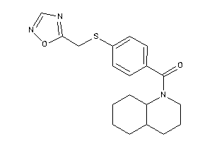 3,4,4a,5,6,7,8,8a-octahydro-2H-quinolin-1-yl-[4-(1,2,4-oxadiazol-5-ylmethylthio)phenyl]methanone