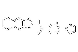 N-(6,7-dihydro-[1,4]dioxino[2,3-f][1,3]benzothiazol-2-yl)-6-pyrazol-1-yl-nicotinamide