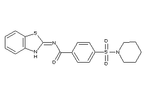 N-(3H-1,3-benzothiazol-2-ylidene)-4-piperidinosulfonyl-benzamide