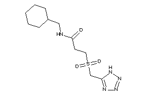 N-(cyclohexylmethyl)-3-(1H-tetrazol-5-ylmethylsulfonyl)propionamide