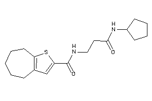 N-[3-(cyclopentylamino)-3-keto-propyl]-5,6,7,8-tetrahydro-4H-cyclohepta[b]thiophene-2-carboxamide