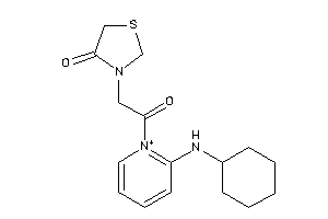 3-[2-[2-(cyclohexylamino)pyridin-1-ium-1-yl]-2-keto-ethyl]thiazolidin-4-one