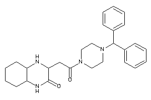 3-[2-(4-benzhydrylpiperazino)-2-keto-ethyl]-3,4,4a,5,6,7,8,8a-octahydro-1H-quinoxalin-2-one