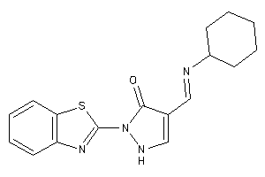 2-(1,3-benzothiazol-2-yl)-4-(cyclohexyliminomethyl)-3-pyrazolin-3-one