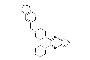 6-(4-piperonylpiperazino)-5-thiomorpholino-furazano[3,4-b]pyrazine