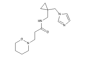 N-[[1-(imidazol-1-ylmethyl)cyclopropyl]methyl]-3-(oxazinan-2-yl)propionamide