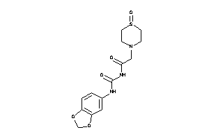N-(1,3-benzodioxol-5-ylcarbamoyl)-2-(1-keto-1,4-thiazinan-4-yl)acetamide