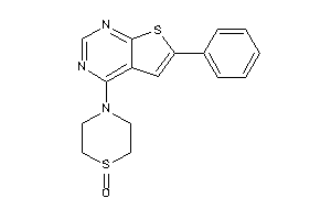 4-(6-phenylthieno[2,3-d]pyrimidin-4-yl)-1,4-thiazinane 1-oxide