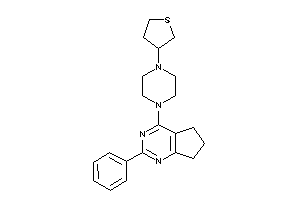 2-phenyl-4-(4-tetrahydrothiophen-3-ylpiperazino)-6,7-dihydro-5H-cyclopenta[d]pyrimidine