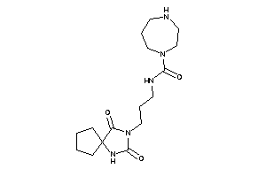 Image of N-[3-(2,4-diketo-1,3-diazaspiro[4.4]nonan-3-yl)propyl]-1,4-diazepane-1-carboxamide