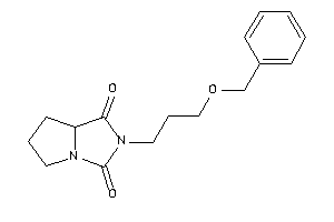 Image of 2-(3-benzoxypropyl)-5,6,7,7a-tetrahydropyrrolo[2,1-e]imidazole-1,3-quinone