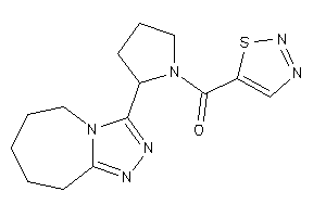 [2-(6,7,8,9-tetrahydro-5H-[1,2,4]triazolo[4,3-a]azepin-3-yl)pyrrolidino]-(thiadiazol-5-yl)methanone