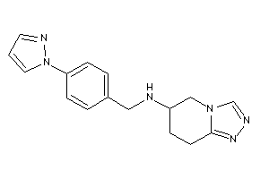 (4-pyrazol-1-ylbenzyl)-(5,6,7,8-tetrahydro-[1,2,4]triazolo[4,3-a]pyridin-6-yl)amine