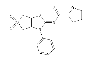 N-(5,5-diketo-3-phenyl-3a,4,6,6a-tetrahydrothieno[3,4-d]thiazol-2-ylidene)tetrahydrofuran-2-carboxamide