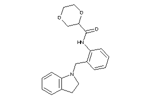 N-[2-(indolin-1-ylmethyl)phenyl]-1,4-dioxane-2-carboxamide