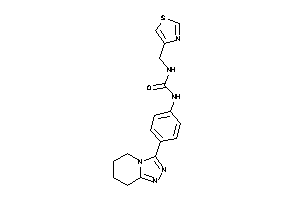 1-[4-(5,6,7,8-tetrahydro-[1,2,4]triazolo[4,3-a]pyridin-3-yl)phenyl]-3-(thiazol-4-ylmethyl)urea