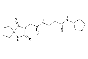 Image of N-cyclopentyl-3-[[2-(2,4-diketo-1,3-diazaspiro[4.4]nonan-3-yl)acetyl]amino]propionamide