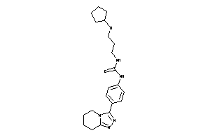 1-[3-(cyclopentoxy)propyl]-3-[4-(5,6,7,8-tetrahydro-[1,2,4]triazolo[4,3-a]pyridin-3-yl)phenyl]urea