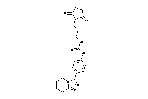 1-[3-(2,5-diketoimidazolidin-1-yl)propyl]-3-[4-(5,6,7,8-tetrahydro-[1,2,4]triazolo[4,3-a]pyridin-3-yl)phenyl]urea