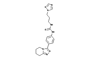 1-[4-(5,6,7,8-tetrahydro-[1,2,4]triazolo[4,3-a]pyridin-3-yl)phenyl]-3-[3-(1,2,4-triazol-1-yl)propyl]urea