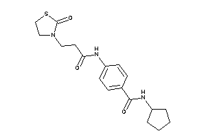 N-cyclopentyl-4-[3-(2-ketothiazolidin-3-yl)propanoylamino]benzamide