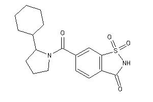 6-(2-cyclohexylpyrrolidine-1-carbonyl)-1,1-diketo-1,2-benzothiazol-3-one