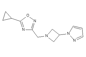 5-cyclopropyl-3-[(3-pyrazol-1-ylazetidin-1-yl)methyl]-1,2,4-oxadiazole