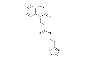 3-(3-keto-1,4-benzoxazin-4-yl)-N-(2-thiazol-2-ylethyl)propionamide