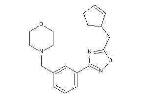4-[3-[5-(cyclopent-2-en-1-ylmethyl)-1,2,4-oxadiazol-3-yl]benzyl]morpholine