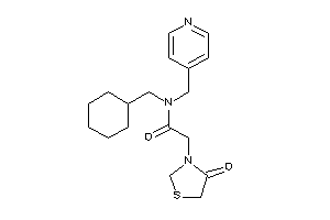 N-(cyclohexylmethyl)-2-(4-ketothiazolidin-3-yl)-N-(4-pyridylmethyl)acetamide