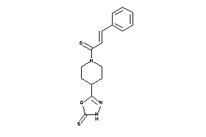 Image of 3-phenyl-1-[4-(2-thioxo-3H-1,3,4-oxadiazol-5-yl)piperidino]prop-2-en-1-one