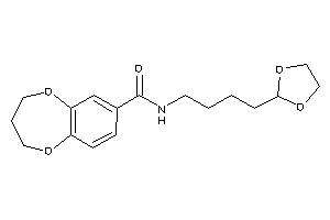 Image of N-[4-(1,3-dioxolan-2-yl)butyl]-3,4-dihydro-2H-1,5-benzodioxepine-7-carboxamide
