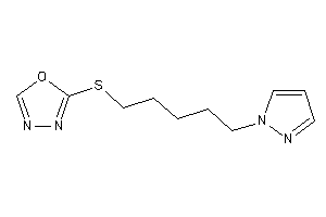 2-(5-pyrazol-1-ylpentylthio)-1,3,4-oxadiazole