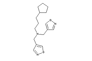 3-cyclopentylpropyl-bis(isoxazol-4-ylmethyl)amine